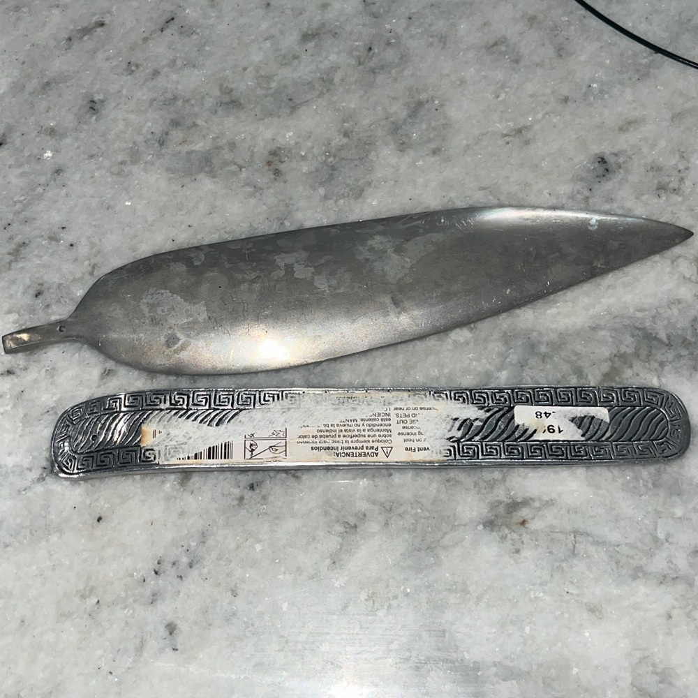 Silver Leaf and Patterned Incense Holders - Picture 4 of 4